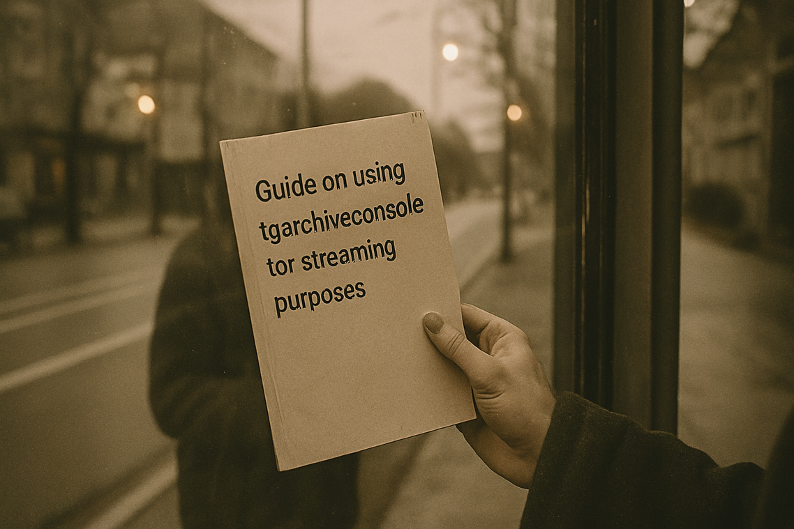 How to Stream with Tgarchiveconsole